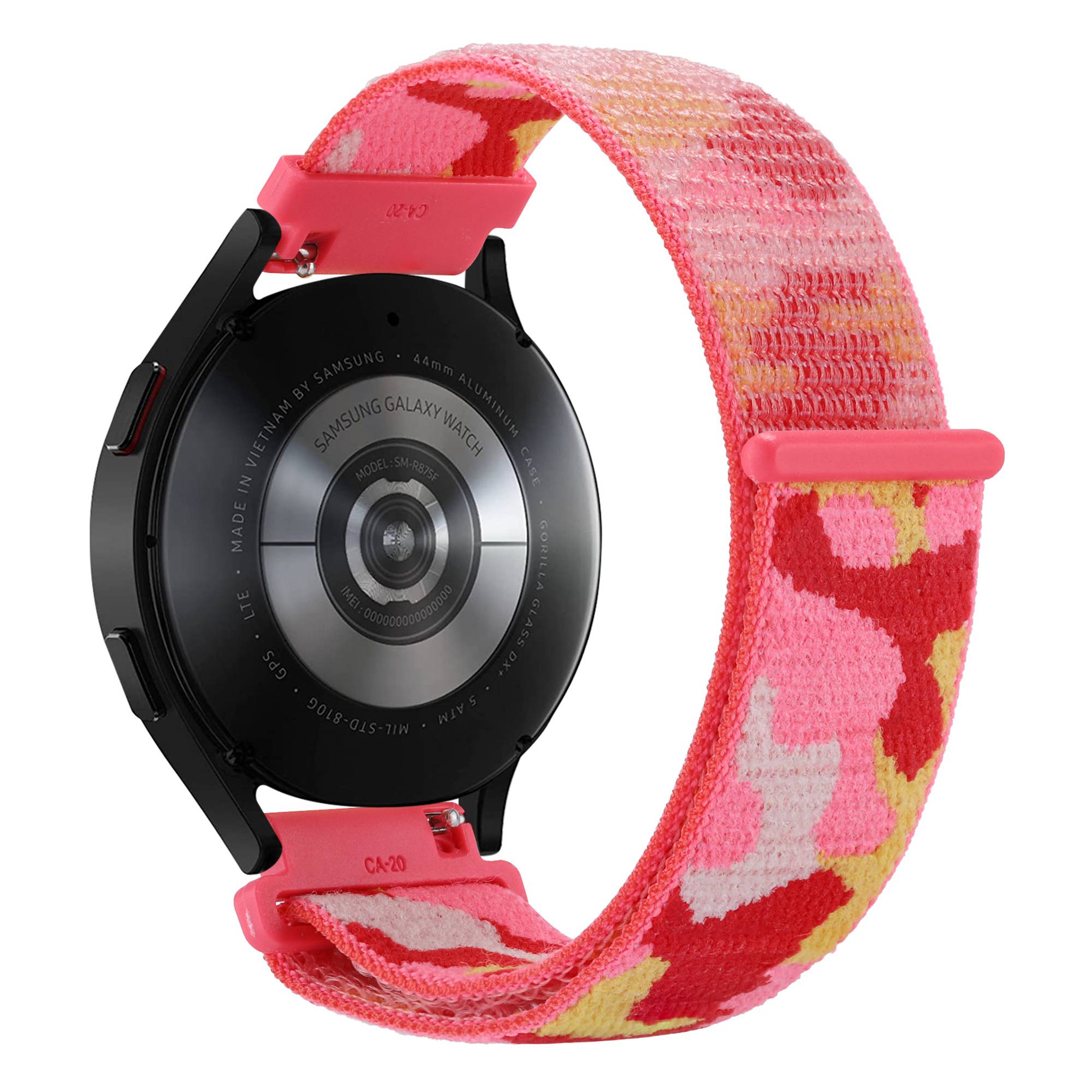 For Samsung Galaxy Watch 5 40mm 44mm Watch 5 Pro 45mm Camouflage Nylon Watch Band Replacement Adjustable Wrist Strap For Samsung Galaxy Watch 5 40mm 44mm Watch 5 Pro 45mm Camouflage Nylon Watch Band Replacement Adjustable Wrist Strap